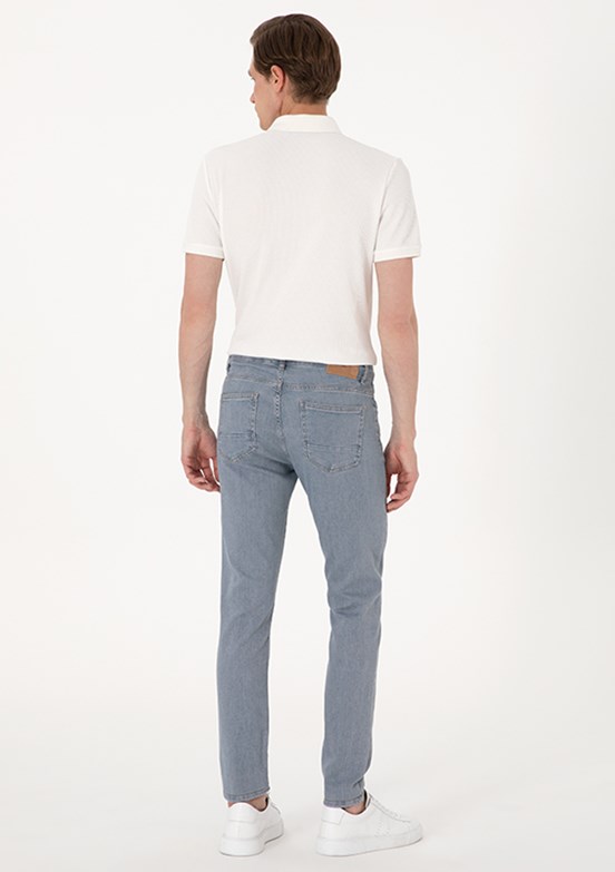 PİERRE CARDİN Mavi Erkek Slim Jean Pantolon