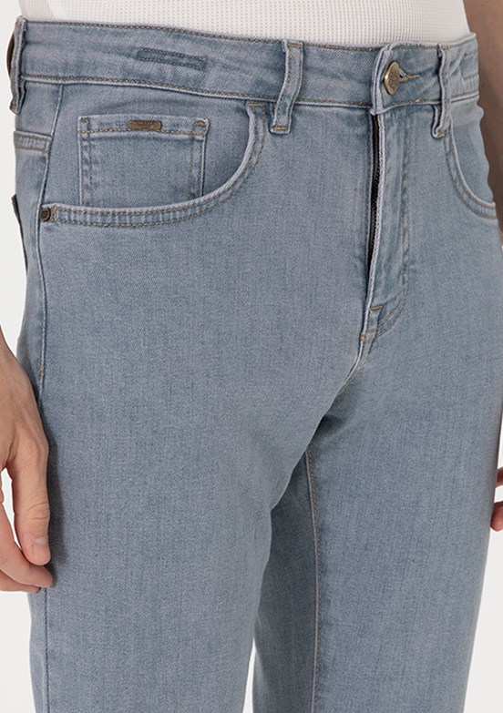 PİERRE CARDİN Mavi Erkek Slim Jean Pantolon