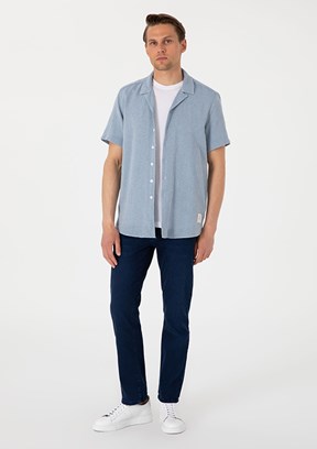 PİERRE CARDİN Lacivert Erkek Straight Jean Pantolon