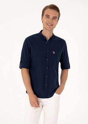 US POLO ASSN Lacivert Erkek Uzun Kol Gömlek