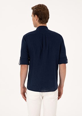 US POLO ASSN Lacivert Erkek Uzun Kol Gömlek
