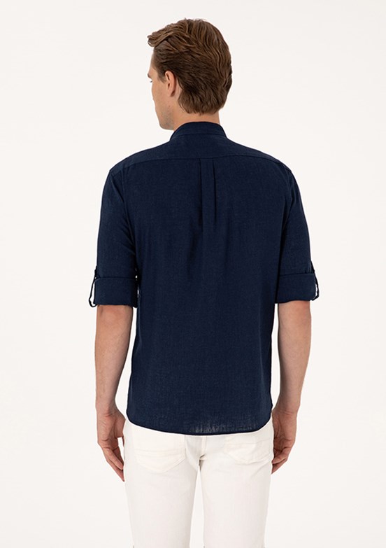 US POLO ASSN Lacivert Erkek Uzun Kol Gömlek