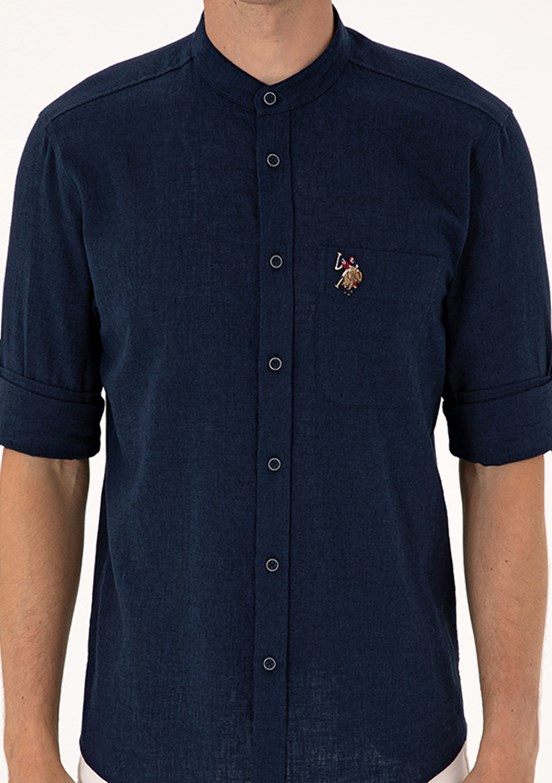 US POLO ASSN Lacivert Erkek Uzun Kol Gömlek