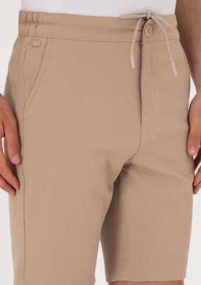 US POLO ASSN Bej Erkek Kapri Şort