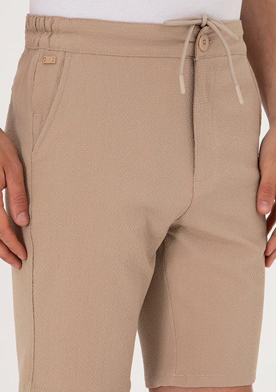US POLO ASSN Bej Erkek Kapri Şort