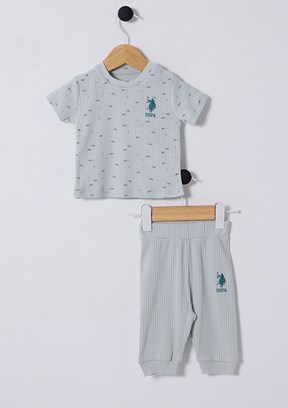 US POLO ASSN Yeşil Erkek Bebek Eşofman Takımı