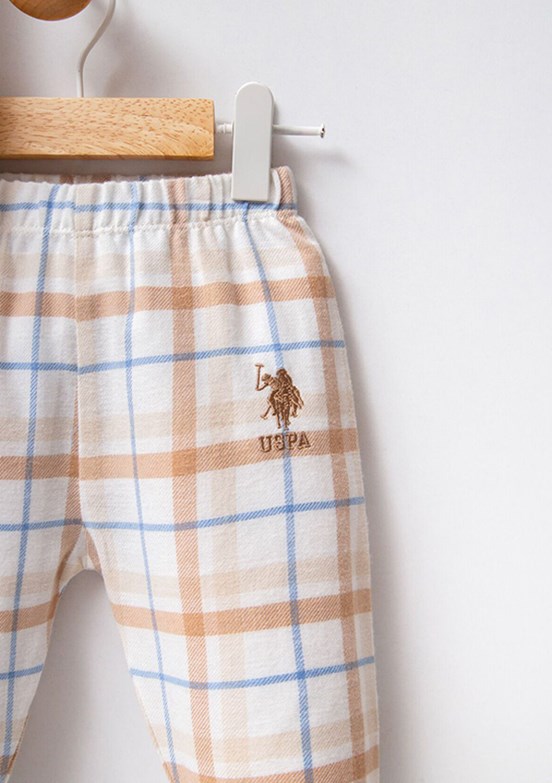 US POLO ASSN Beyaz Kız Bebek Pijama Takımı