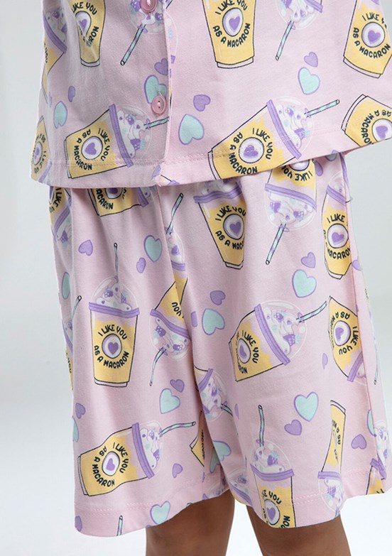 ROLY POLY - RP3624-2 Kız Çocuk Pembe Pijama Takımı