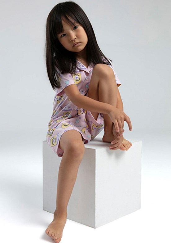 ROLY POLY - RP3624-G Kız Çocuk Pembe Pijama Takımı