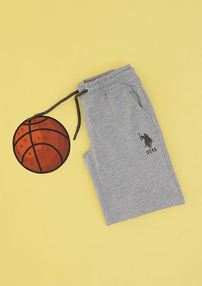 US POLO ASSN Gri Erkek Çocuk Kapri Şort