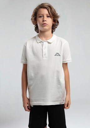KAPPA Beyaz Erkek Çocuk Polo Yaka T-Shirt