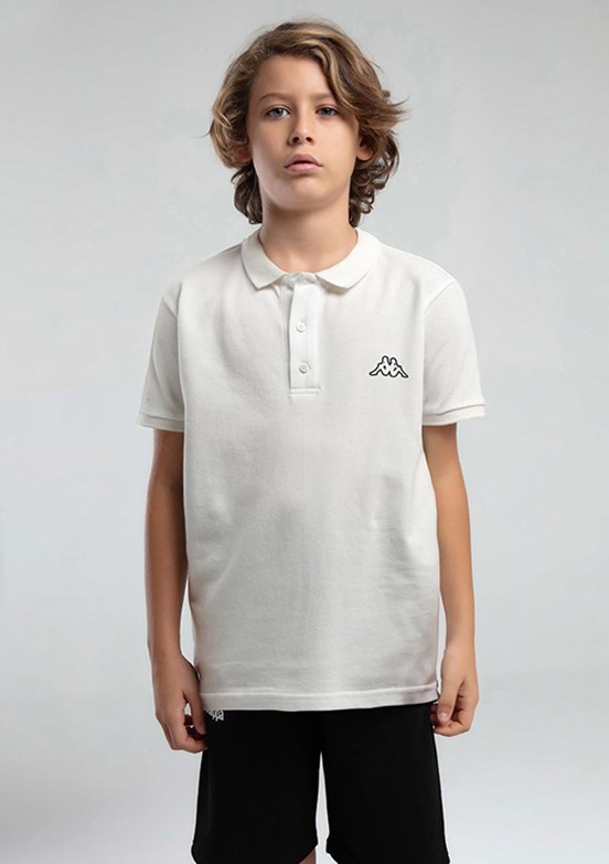 KAPPA Beyaz Erkek Çocuk Polo Yaka T-Shirt