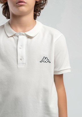 KAPPA Beyaz Erkek Çocuk Polo Yaka T-Shirt