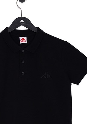 KAPPA Siyah Erkek Çocuk Polo Yaka T-Shirt