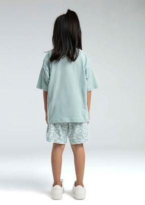 ROLY POLY - RP3621-G Kız Çocuk Yeşil Pijama Takımı