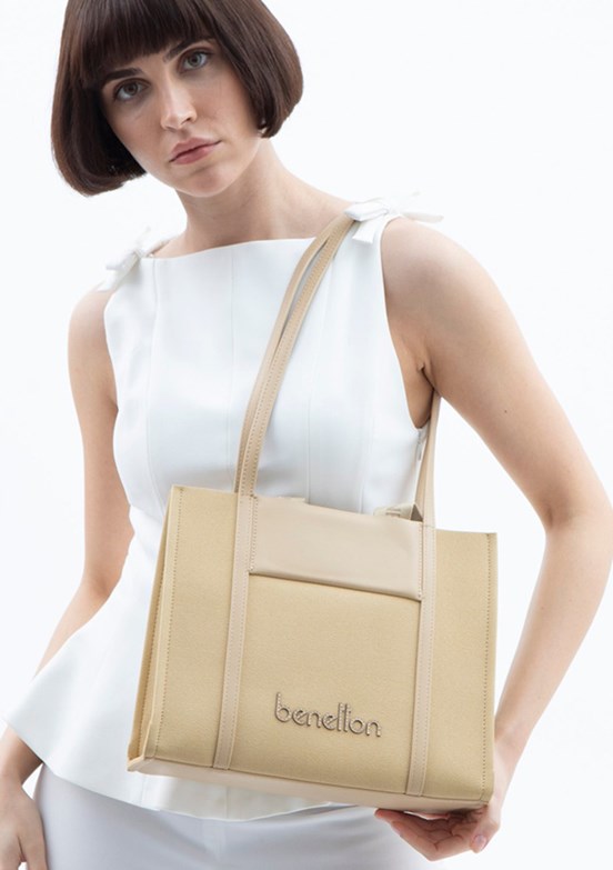 BENETTON Sarı Kadın El Çantası