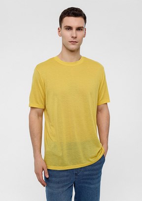 BACKANDBOND Sari Erkek Bisiklet Yaka T-Shirt