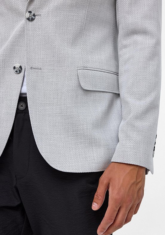 SÜVARİ Gri Erkek Slim Ceket