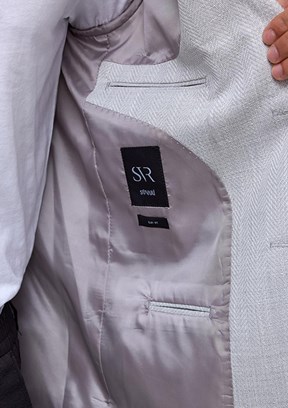 SÜVARİ Gri Erkek Slim Ceket