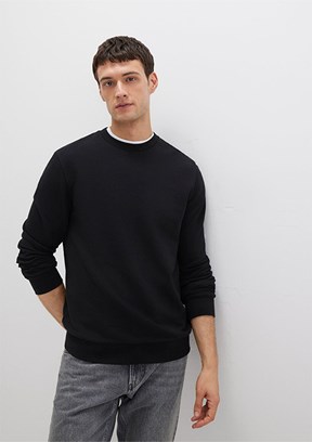 MAVİ Siyah Erkek Bisiklet Yaka Sweatshirt