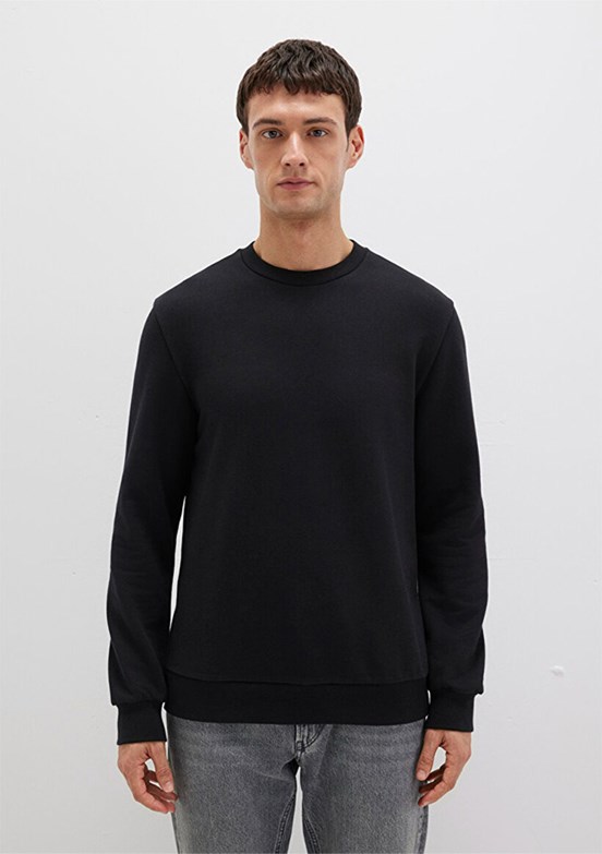 MAVİ Siyah Erkek Bisiklet Yaka Sweatshirt