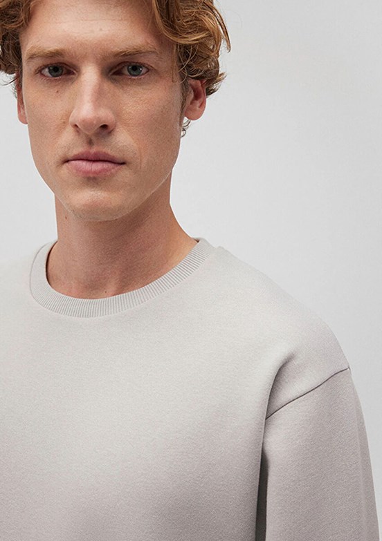 MAVİ - M0S10276-81582 Erkek Gri Bisiklet Yaka Sweatshirt