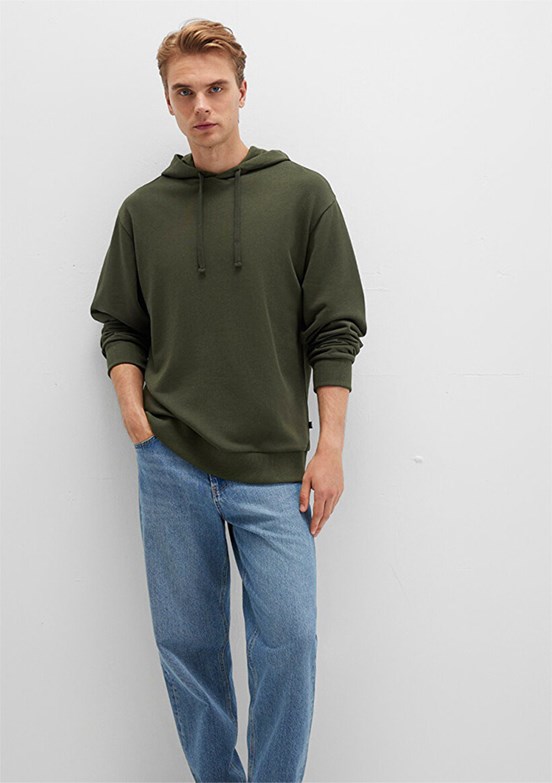 MAVİ Orman Yeşili Erkek Kapüşonlu Sweatshirt