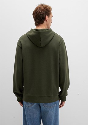 MAVİ Orman Yeşili Erkek Kapüşonlu Sweatshirt