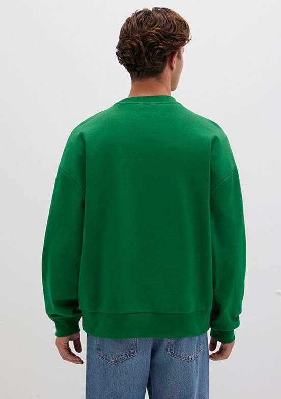 MAVİ Yeşil Erkek Bisiklet Yaka Sweatshirt