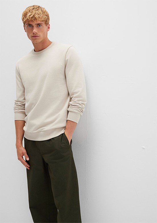 MAVİ Bej Erkek Bisiklet Yaka Sweatshirt