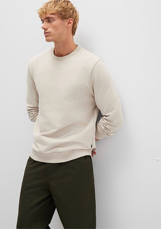 MAVİ Bej Erkek Bisiklet Yaka Sweatshirt