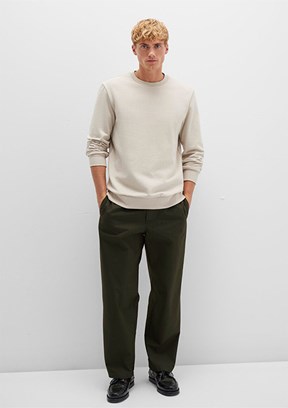 MAVİ Bej Erkek Bisiklet Yaka Sweatshirt