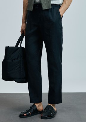 LUFİAN Siyah Erkek Chino Pantolon
