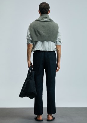 LUFİAN Siyah Erkek Chino Pantolon