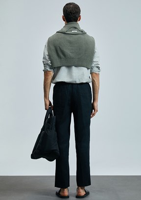 LUFİAN Siyah Erkek Chino Pantolon