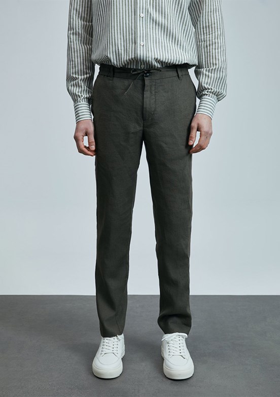 LUFİAN Yeşil Erkek Chino Pantolon