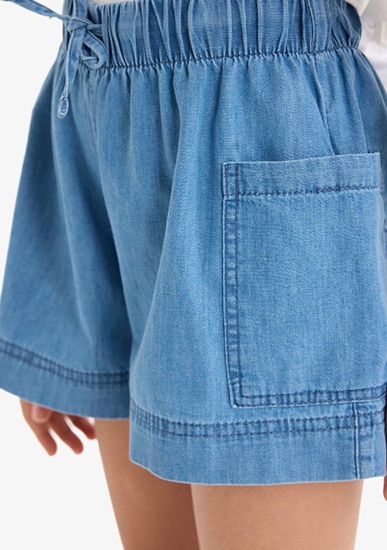 DEFACTO Mavi Kız Çocuk Denim Şort