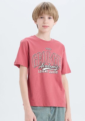 DEFACTO Pembe Erkek Çocuk Kısa Kol T-Shirt
