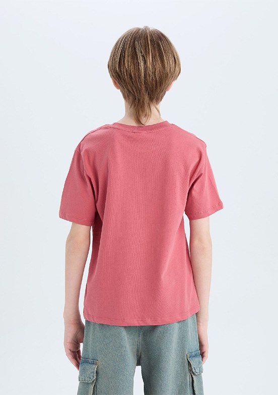 DEFACTO Pembe Erkek Çocuk Kısa Kol T-Shirt