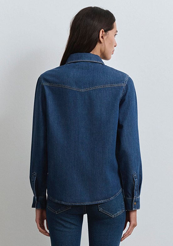 MAVİ ANGELA - M1210819-89252 Kadın Çok Renkli Denim Gömlek