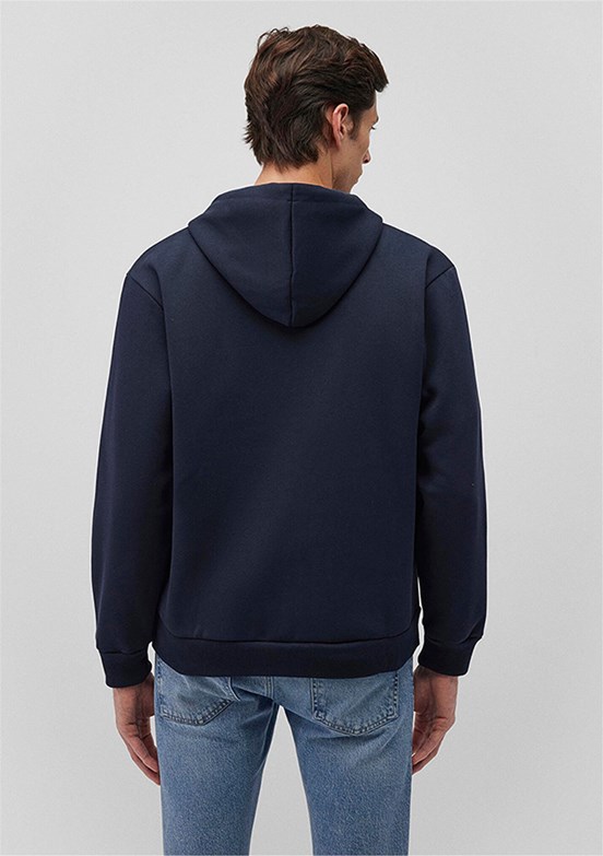 MAVİ - M066979-70490 Erkek Lacivert Fermuarlı Kapşonsuz Sweatshirt