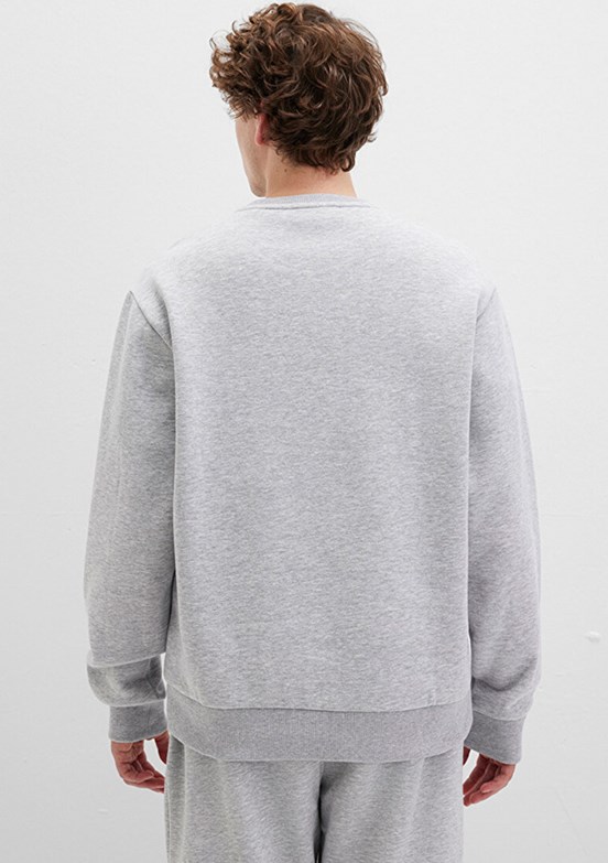 MAVİ Gri Erkek Bisiklet Yaka Sweatshirt