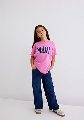 MAVİ Pembe Kız Çocuk Baskılı T-Shirt