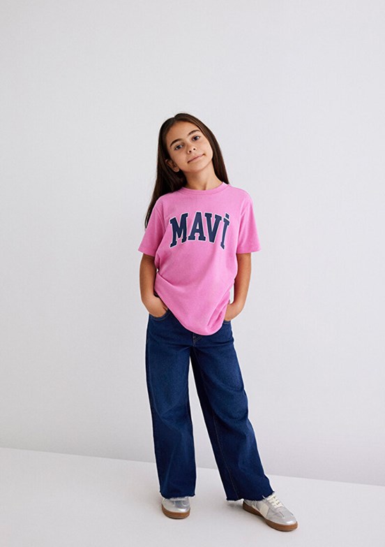 MAVİ Pembe Kız Çocuk Baskılı T-Shirt