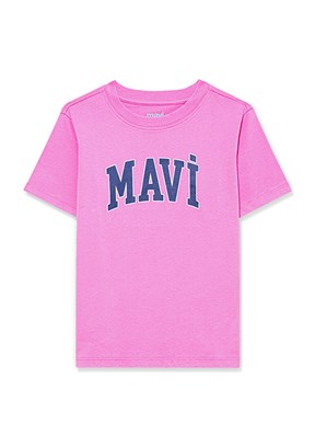 MAVİ Pembe Kız Çocuk Baskılı T-Shirt