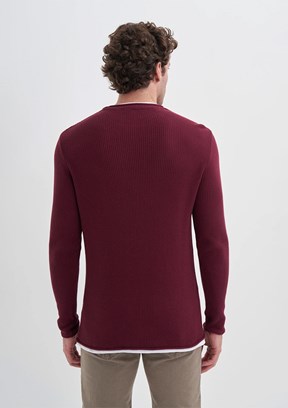 CAZADOR Mor Erkek Bisiklet Yaka Kazak