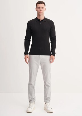 CAZADOR Siyah Erkek Polo Yaka Kazak