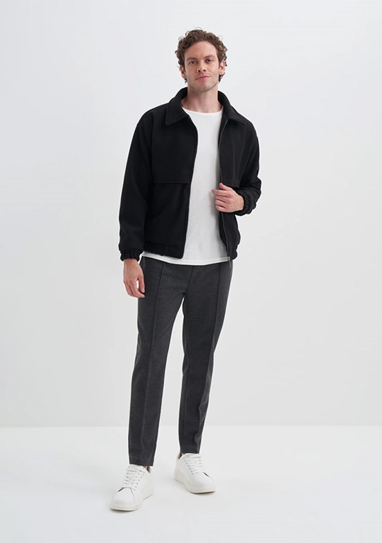 CAZADOR Siyah Erkek Kaşe Mont