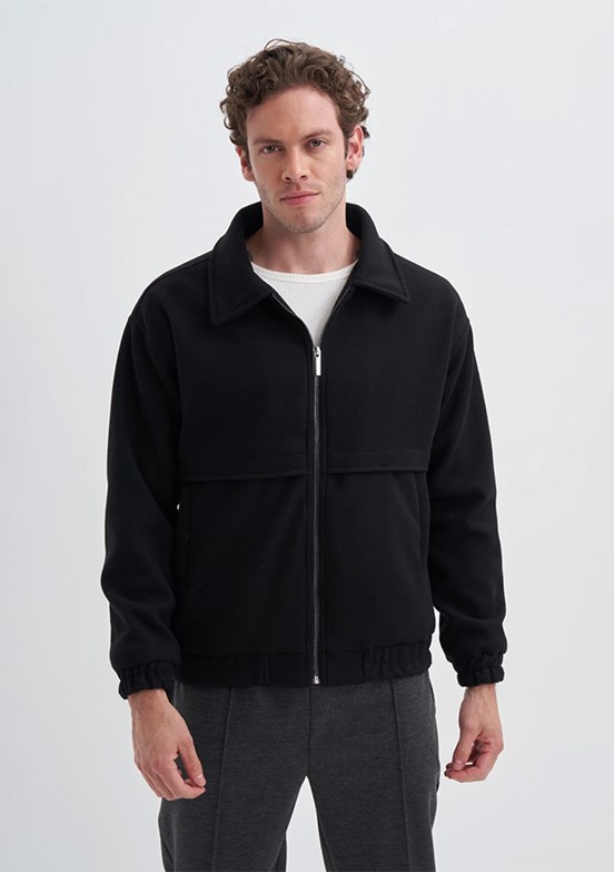 CAZADOR Siyah Erkek Kaşe Mont