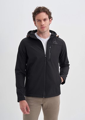 CAZADOR Caz 1047 Erkek Siyah Soft Shell Mont